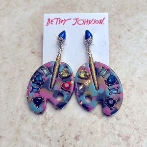 Betsey Johnson color me happy Earrings New Teacher
